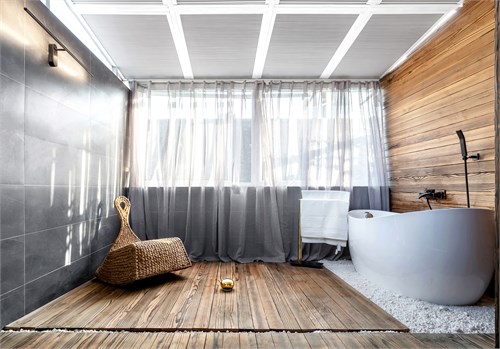 浴室木地板上墙效果图 感受幽兰芬芳_16