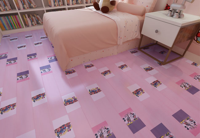 康家地板 大风车系列6023粉红卡通